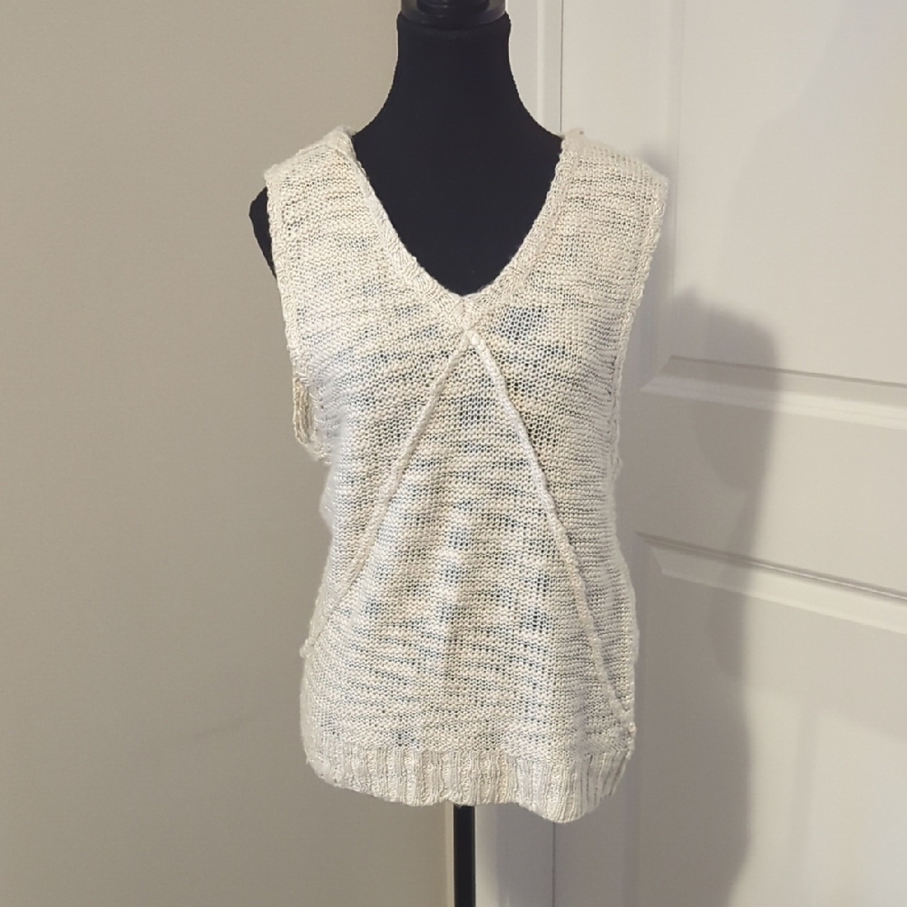 Element White Knit Vest